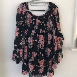 Flower long sleeve dress